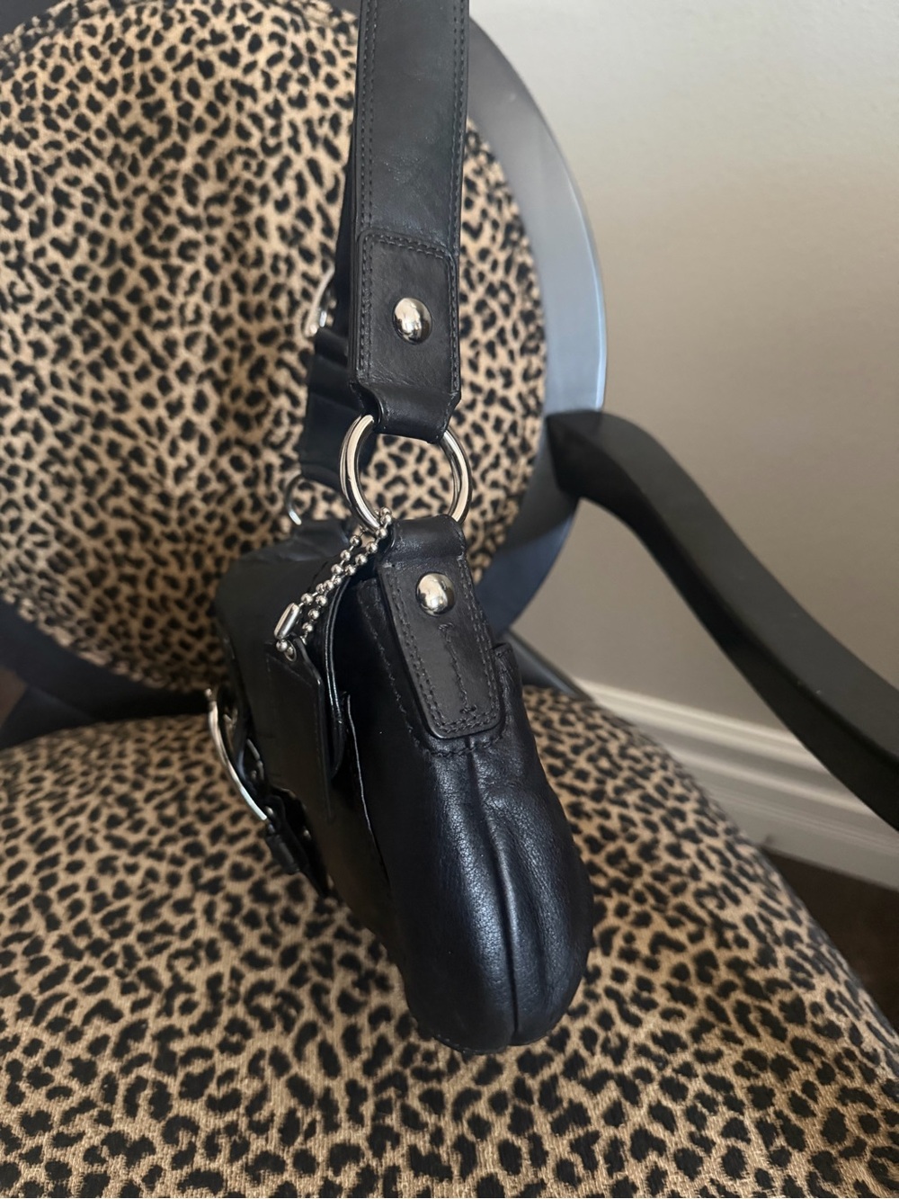 Y2K Coach Black Leather Soho Shoulder Bag - Picture 8 of 10